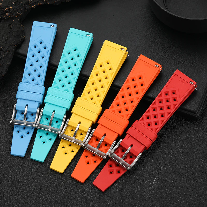 Premium-Grade Tropical FKM Rubber Watch Strap - Image 14
