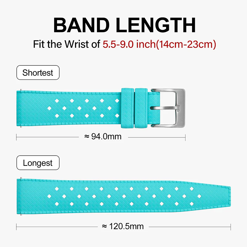 Premium-Grade Tropical FKM Rubber Watch Strap - Image 19