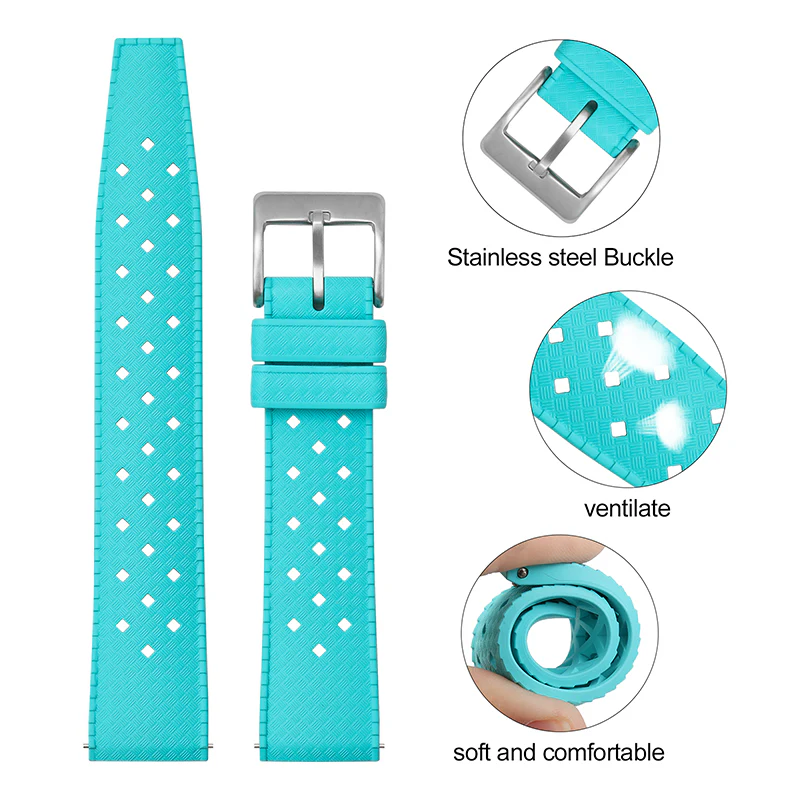 Premium-Grade Tropical FKM Rubber Watch Strap - Image 20