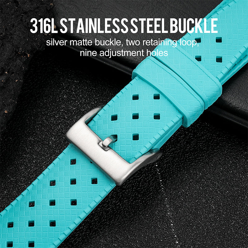 Premium-Grade Tropical FKM Rubber Watch Strap - Image 22