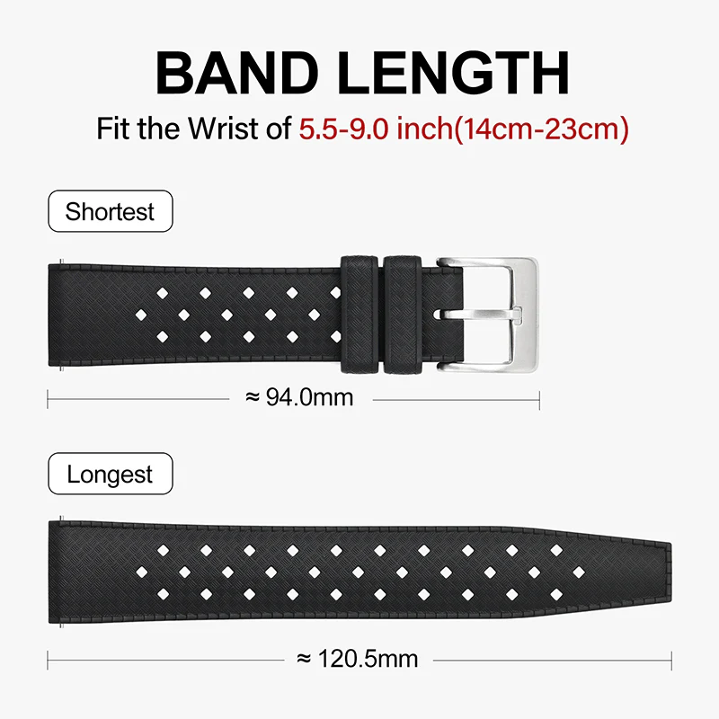 Premium-Grade Tropical FKM Rubber Watch Strap - Image 26