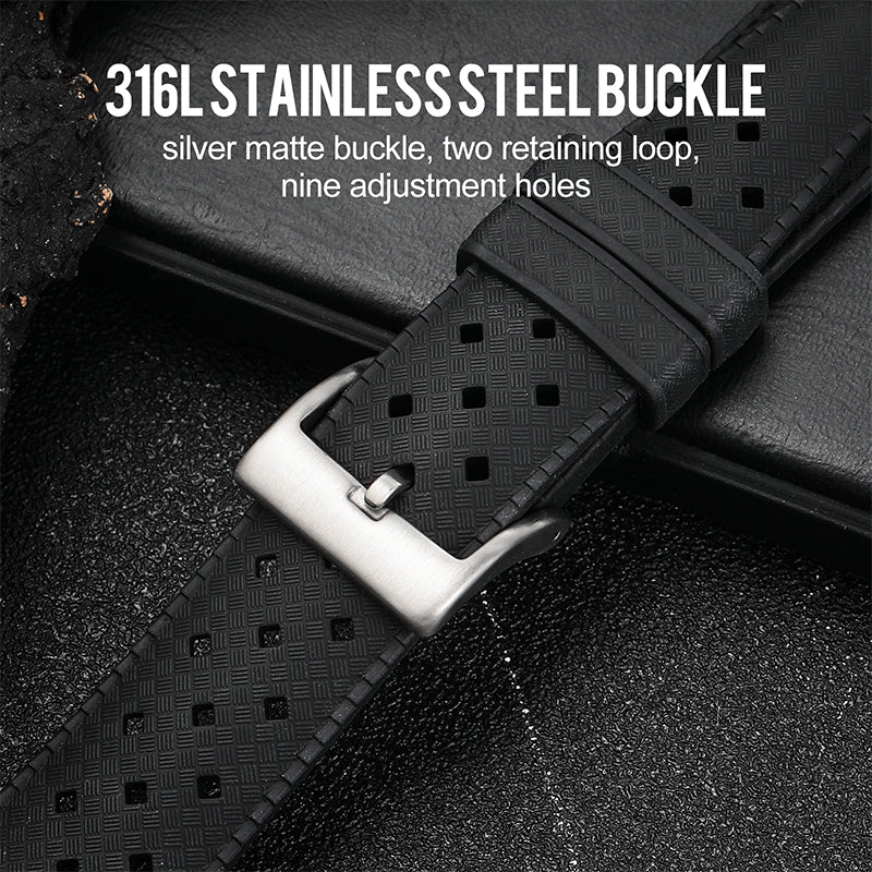 Premium-Grade Tropical FKM Rubber Watch Strap - Image 29
