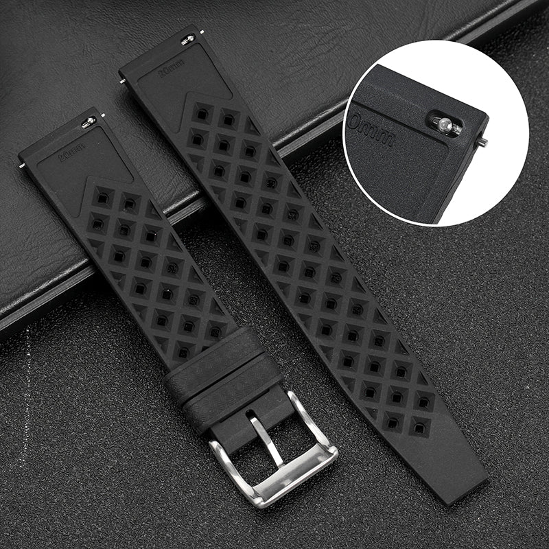 Premium-Grade Tropical FKM Rubber Watch Strap - Image 30