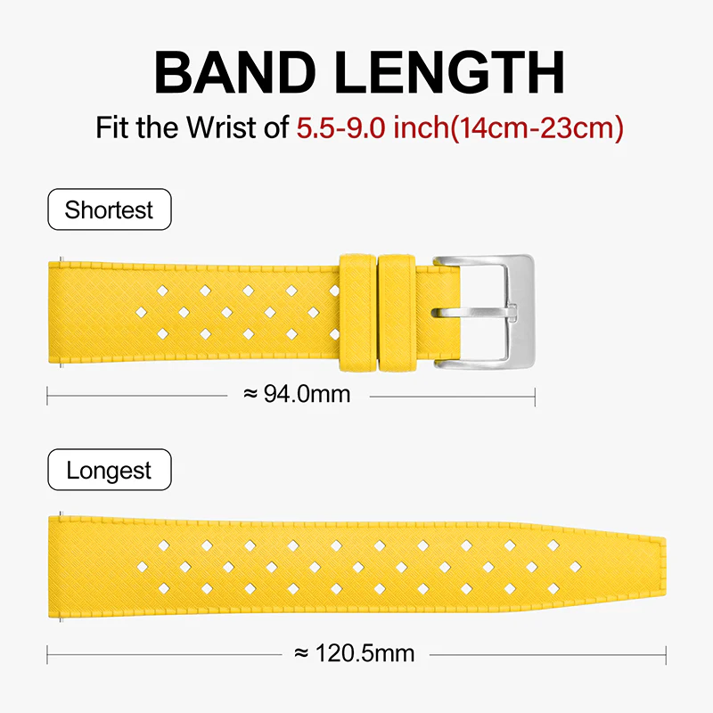 Premium-Grade Tropical FKM Rubber Watch Strap - Image 42