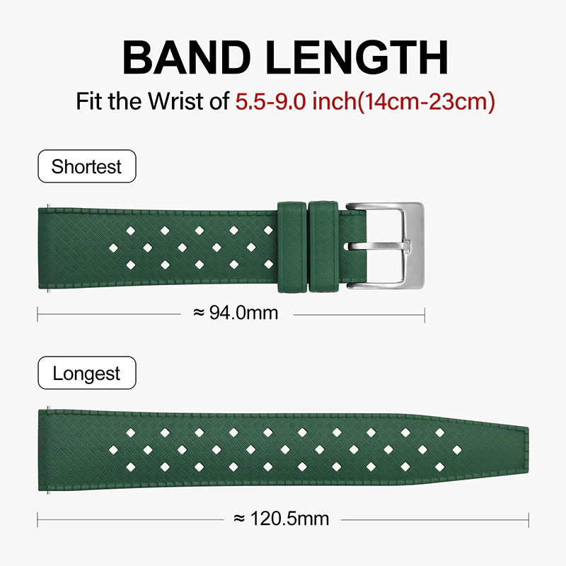 Premium-Grade Tropical FKM Rubber Watch Strap - Image 51