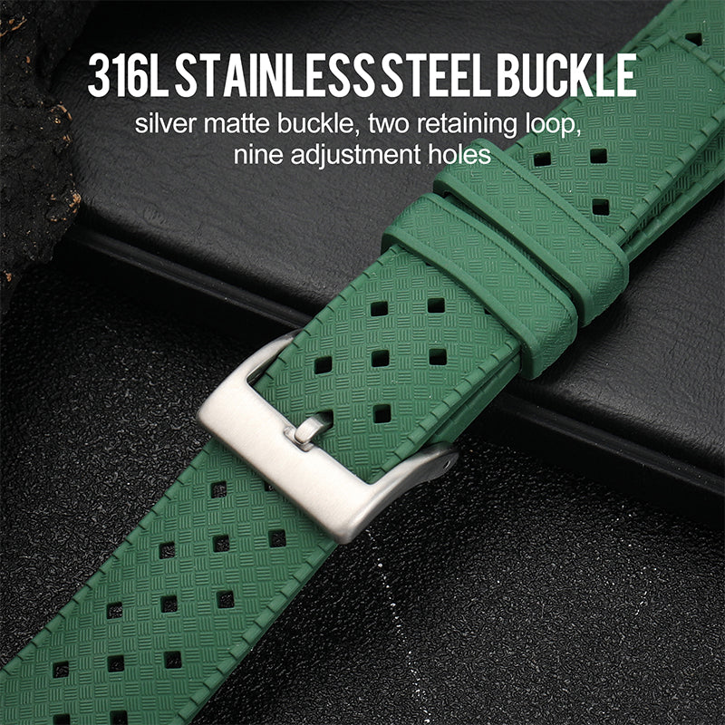 Premium-Grade Tropical FKM Rubber Watch Strap - Image 53