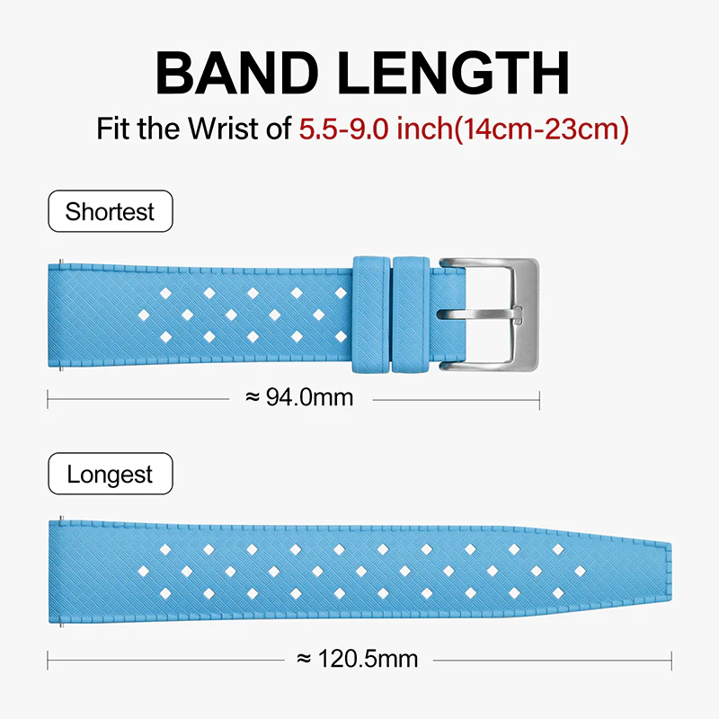Premium-Grade Tropical FKM Rubber Watch Strap - Image 58