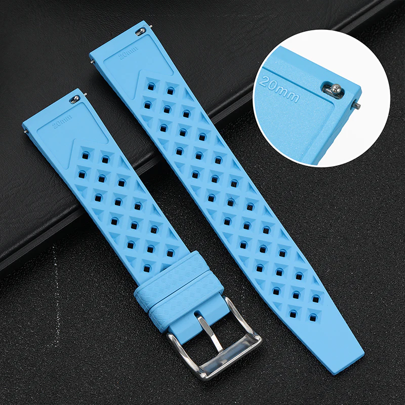Premium-Grade Tropical FKM Rubber Watch Strap - Image 62