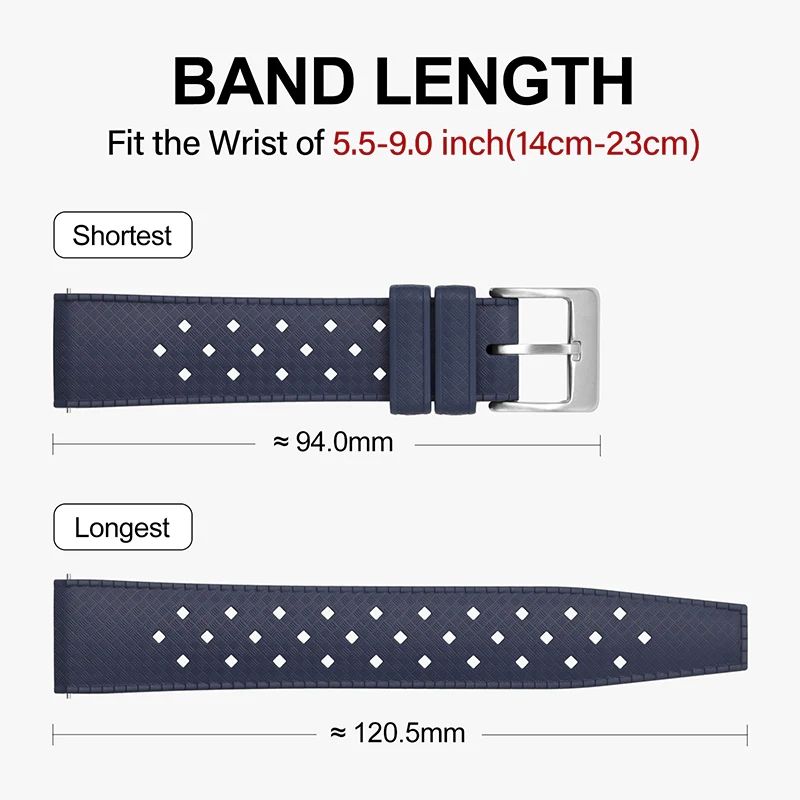 Premium-Grade Tropical FKM Rubber Watch Strap - Image 66