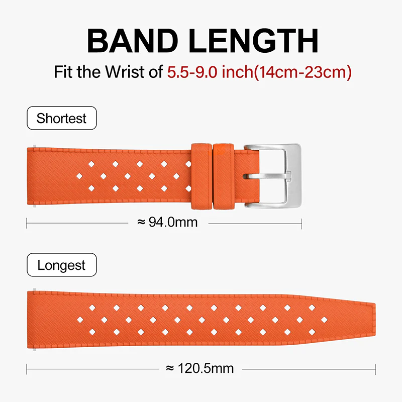 Premium-Grade Tropical FKM Rubber Watch Strap - Image 7