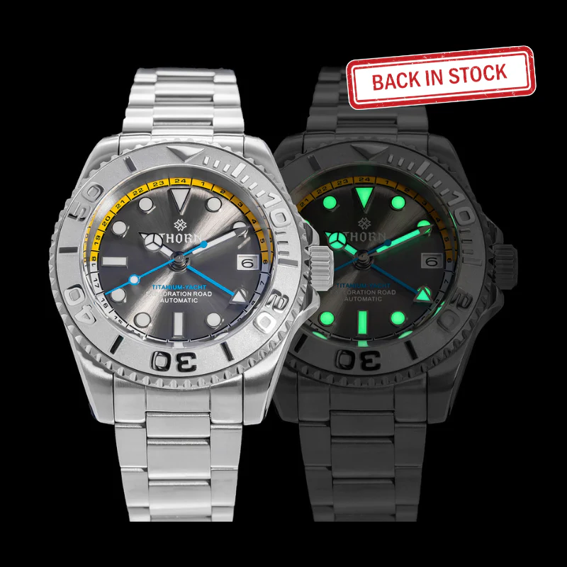 THORN Titanium Helium Valve NH34 GMT Watch SHY037